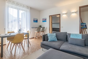 Apartment | Living area | 35-inch flat-screen TV with digital channels, TV - Ca' Maria Acero by Wonderful Italy  (Bellagio)