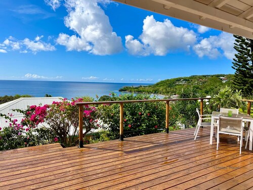 Villa Tramontane. Vue mer, 2 ch, Ferry Deshaies