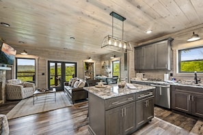 Smart TV, fireplace, video games