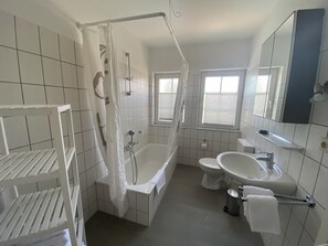 Hair dryer, towels