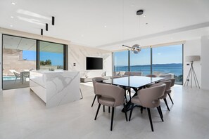Dining - Seaview villa with Wellness, Dreams Of Dalmatia II<br>Private and heated 32sqm pool, Wellness zone with a Hot-Tub, Gym, Cinema room, and 4 en-suite bedrooms, 230m from the beach in Baska Voda (Baska Voda)