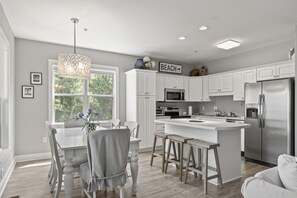 Fridge, microwave, oven, dishwasher - Ocean Club S204, Soundfront Condo in Indian Beach, NC! (Indian Beach)