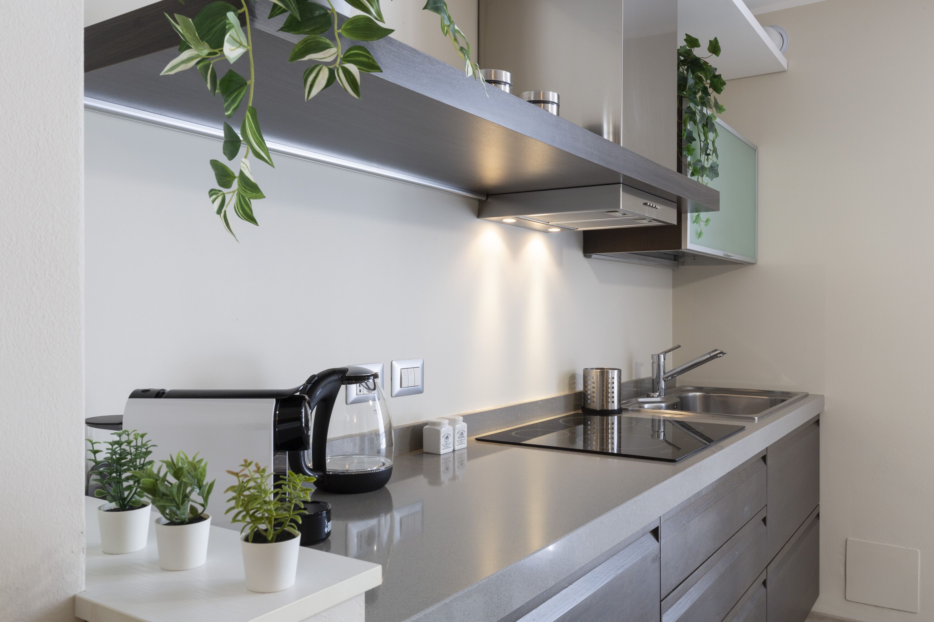 Apartament Comfort | Cuina privada | Frigorífic gran, forn, placa de cuina i cafetera exprés 