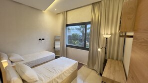 Comfort Apartment, 2 Bedrooms, Garden View | Hypo-allergenic bedding, free WiFi, bed sheets - Villa amlou (Rabat)