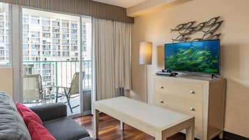 Een televisie en een dvd-speler