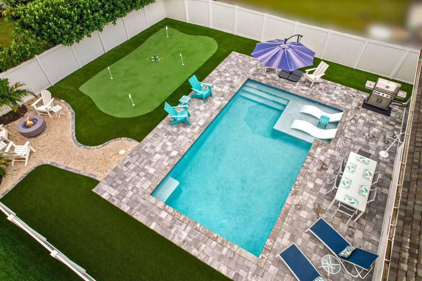 A heated pool
