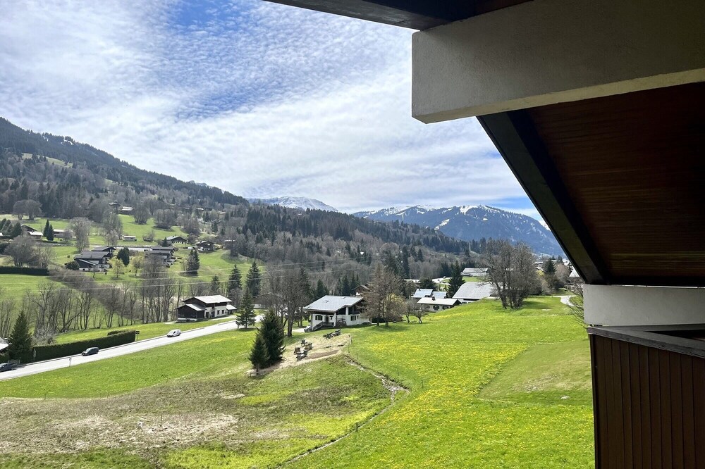 Bright studio with view on the green needle