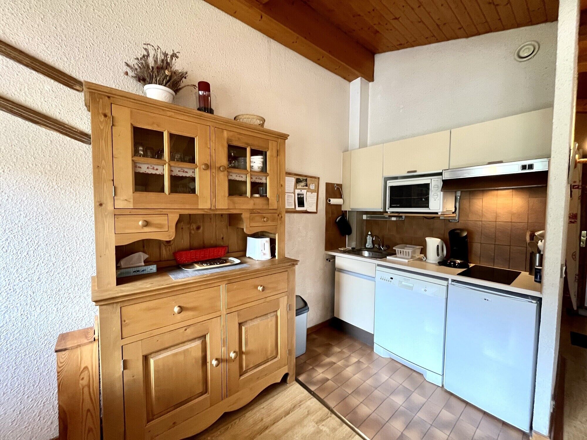 Bright studio with view on the green needle