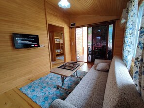 Family Bungalow | 2 bedrooms, desk, laptop workspace, iron/ironing board