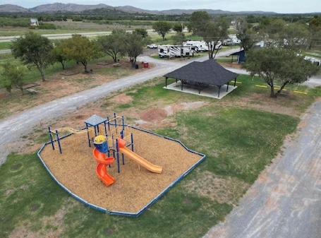 Children’s area. Triple Ace Campsites near Wichita Wildlife Refuge RV - CAMPER - TENT Cache, OK