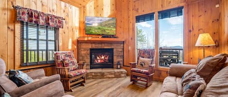 TV, fireplace, DVD player