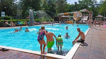 Een verwarmd zwembad