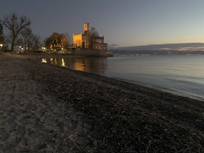 Beach nearby, sun-loungers