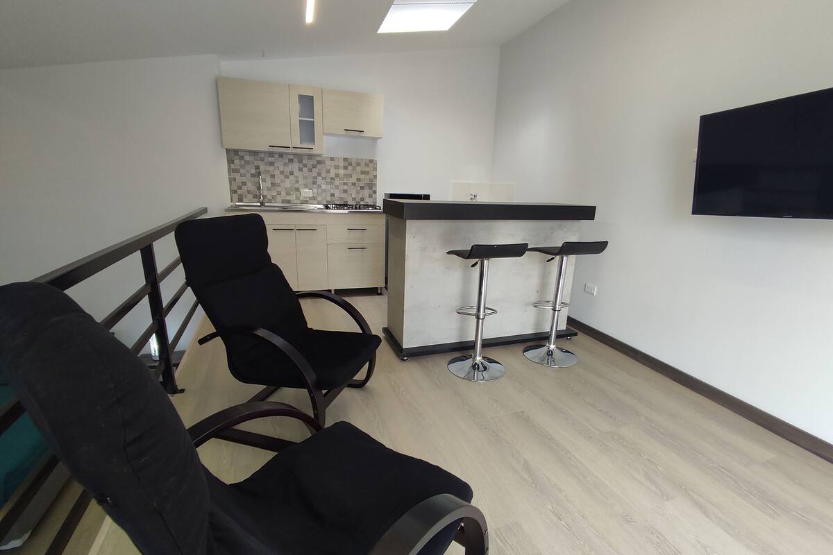 Loft Exclusif, 1 très grand lit, salle de bains privée, vue cour intérieure