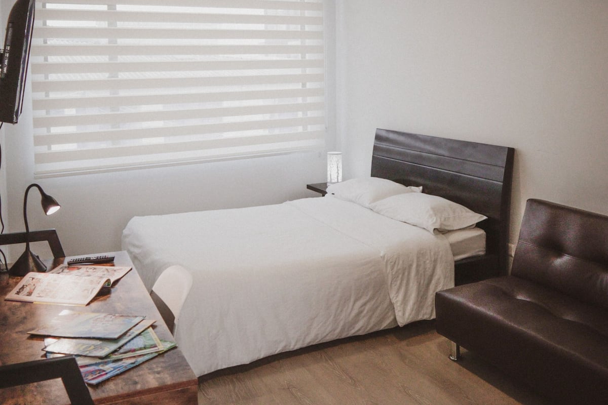 Executive Studio Suite | 1 bedroom, premium bedding, in-room safe, blackout curtains