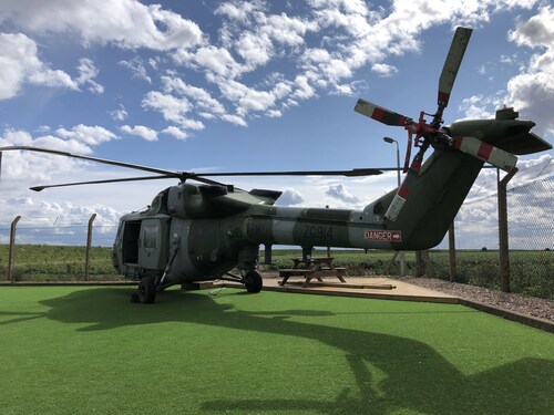 Glamping pod helicopter