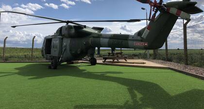 Glamping pod helicopter