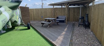 Glamping pod helicopter