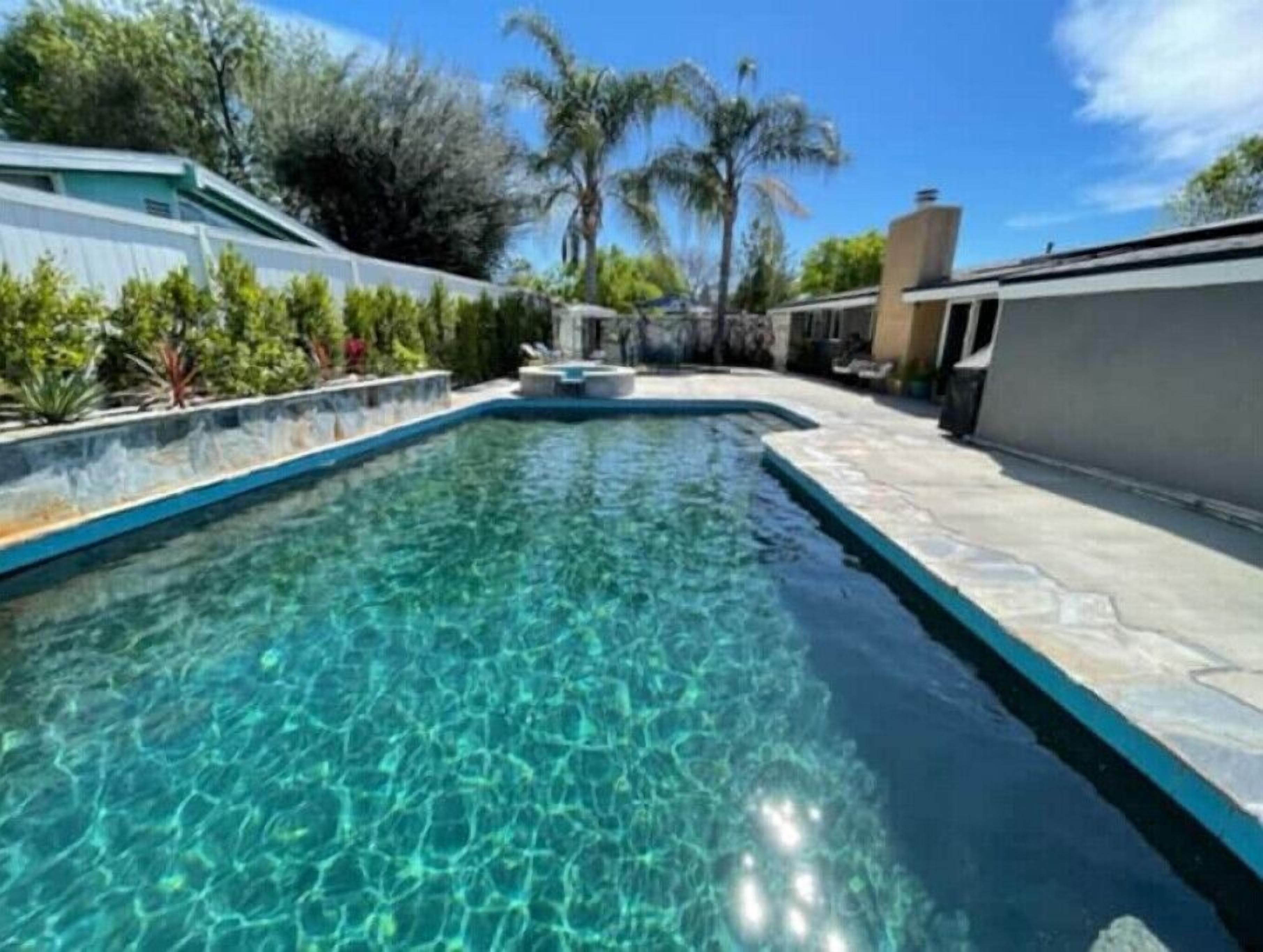 Newly remodeled midcentury Krisel pool/spa home.