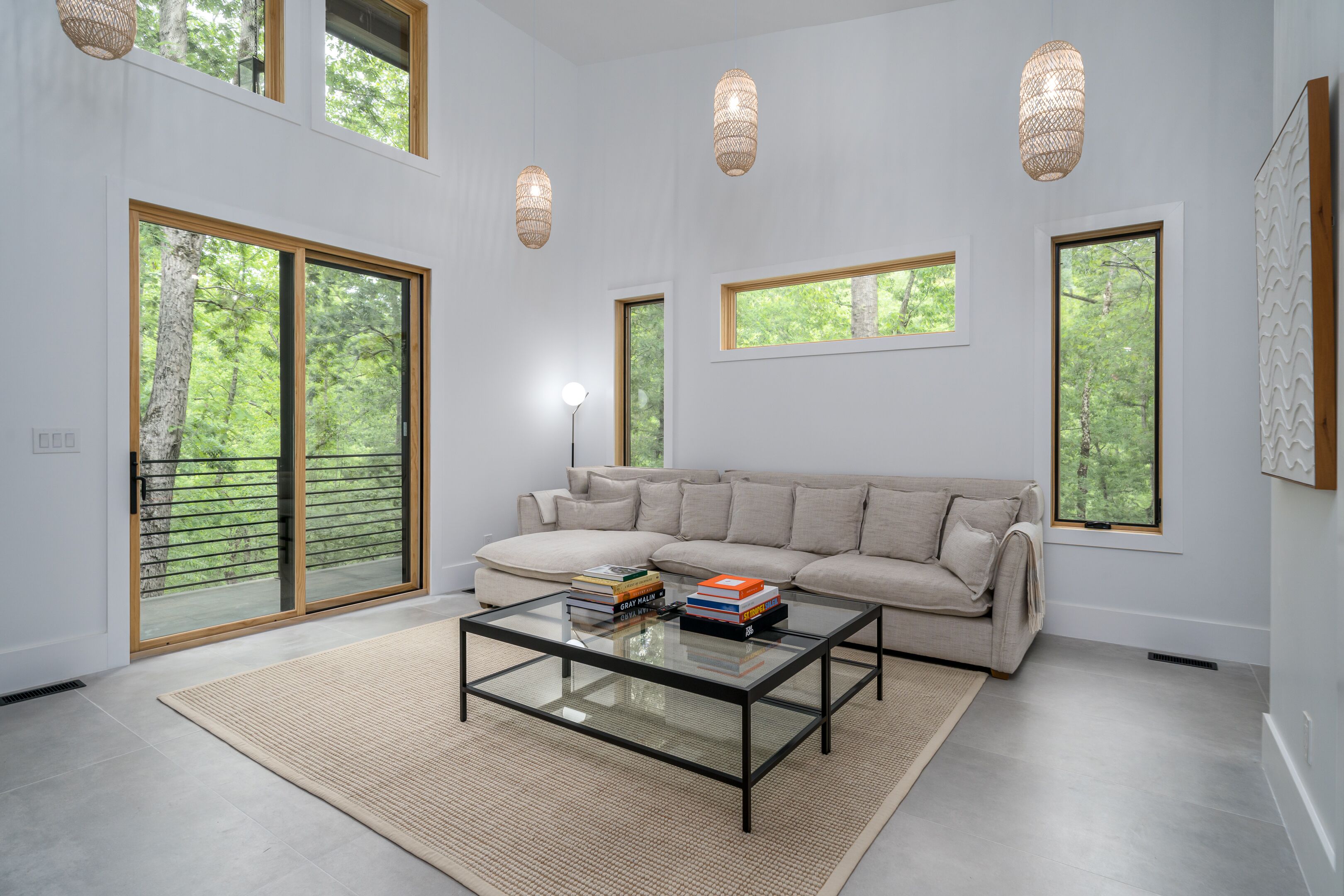 TV connectée, cheminée, livres