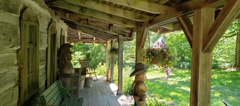 Historic Settler's Log Cabin in Private Forest
