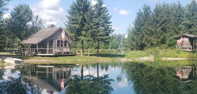 Rustic Beach House on Private Pond