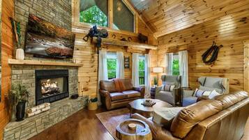 Smart TV, fireplace, video games