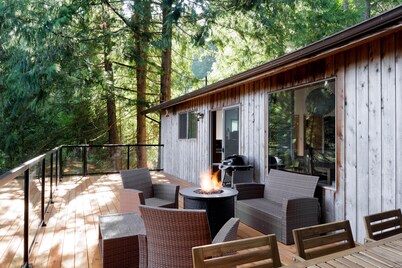 Ocean Vista in The woods a cozy cabin located in Salt Spring.