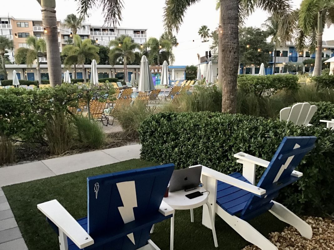 Your Peaceful Beach Retreat! 2 Poolside Room w/ Outside Seating Area