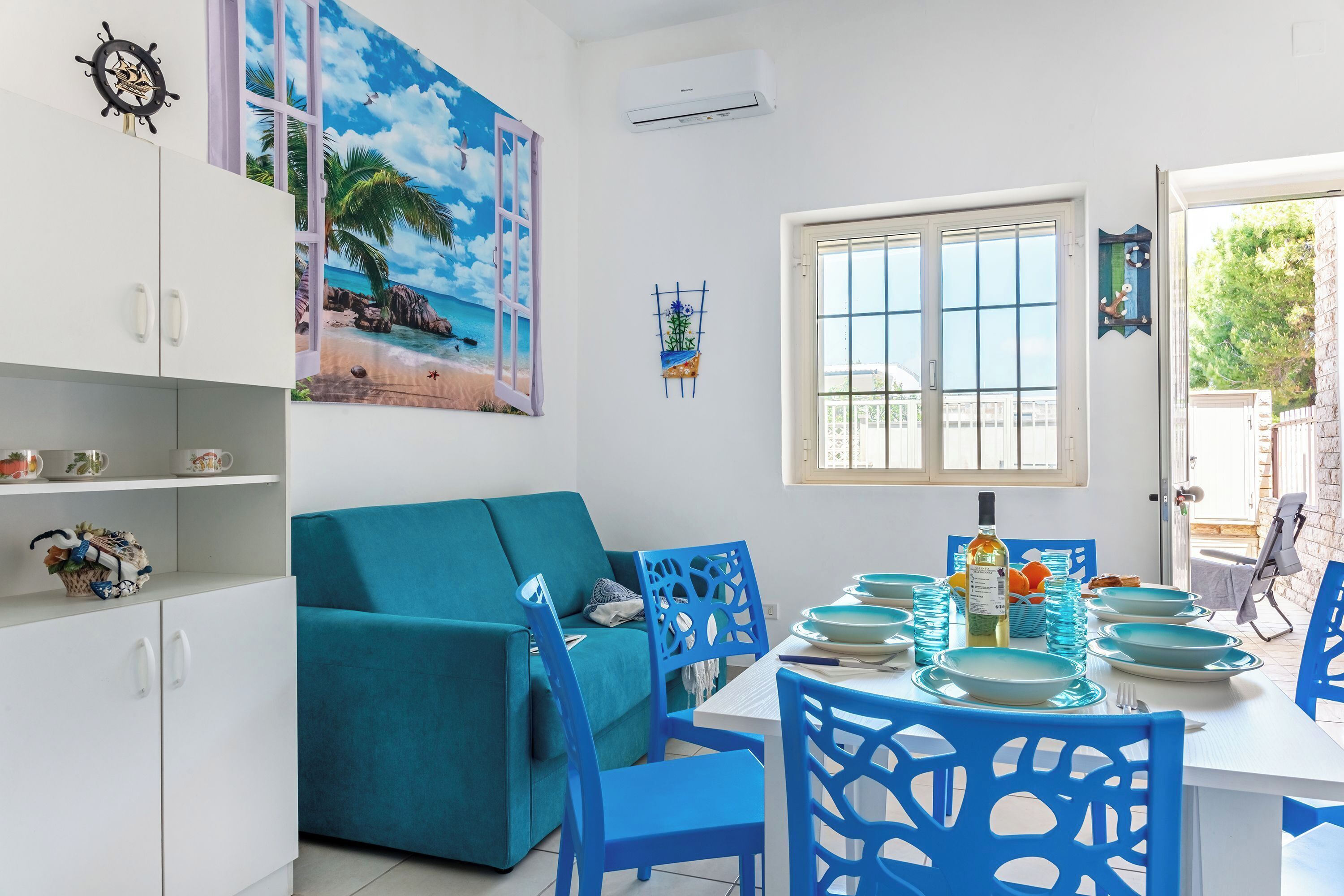 Familie huis, meerdere slaapkamers, 2 badkamers (Casa Celeste 100m From Beach) | Dineren