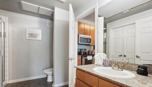 Eco-friendly toiletries, hair dryer, towels, soap - TSC #300 xxxxxxxxxxx (Austin)