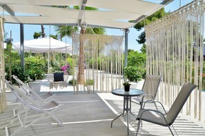 Deluxe Studio, Garden View | Terrace/patio - Alekos Luxury Suites Free 24h Transportation From - To Airport (Spata-Artemida)