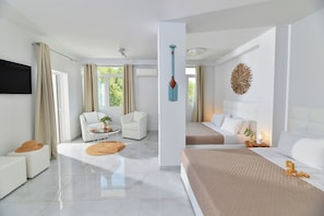 Studio Superior, balkon | 1 kamar tidur, seprai katun Mesir, dan seprai premium