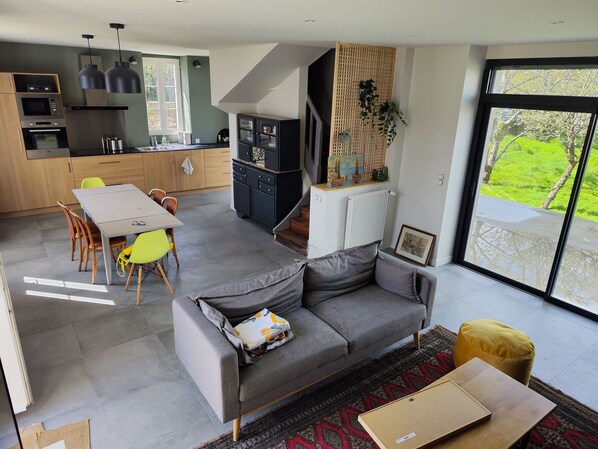 Living area - Maison Bourgeoise Avec Verger en Pleine Ville (Rennes)