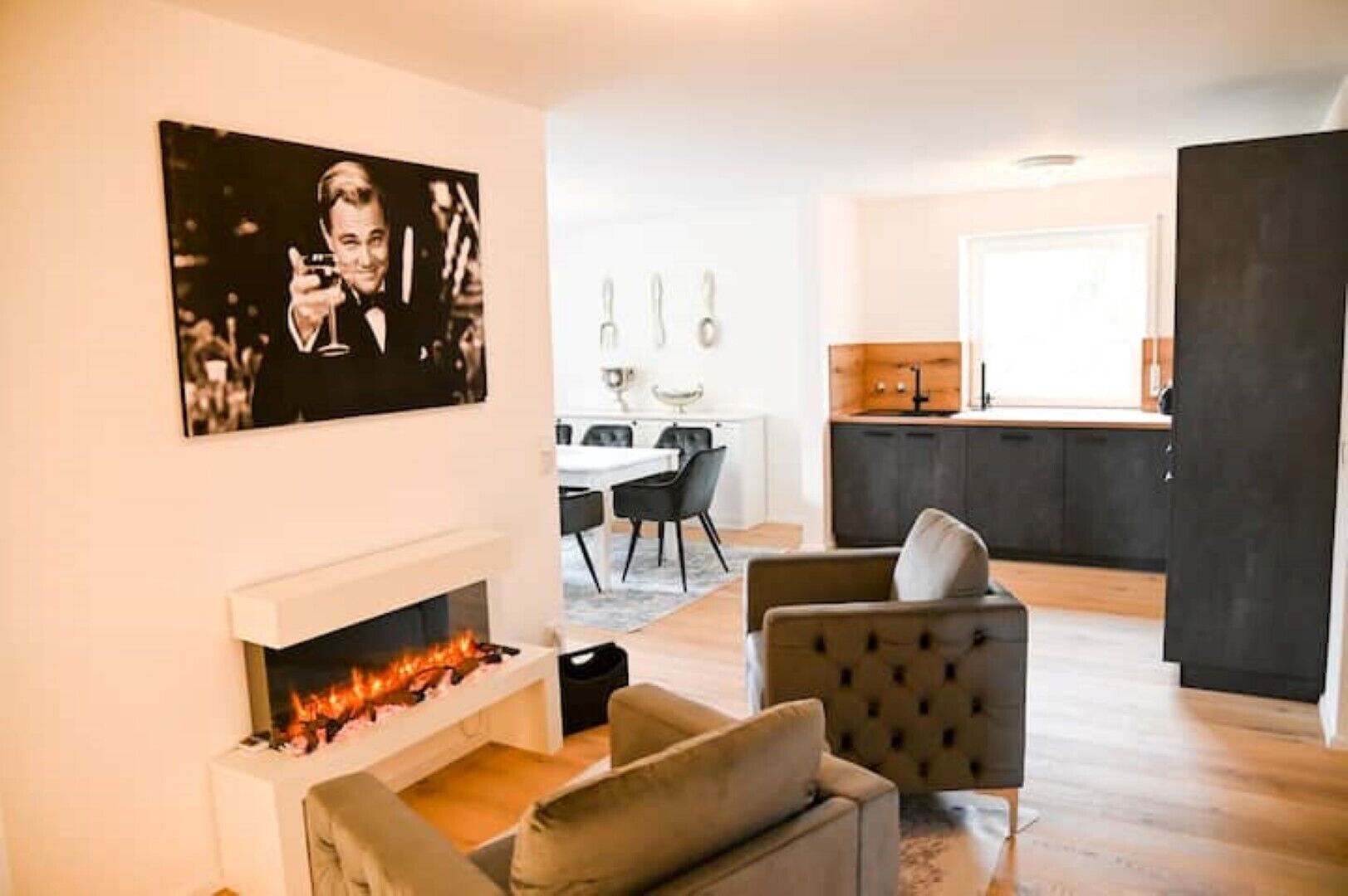 Sweethome Luxus PUR Apartment, Küche, TV