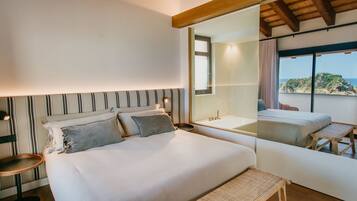 套房, 海景 | 高級寢具、羽絨被、記憶床墊、迷你吧