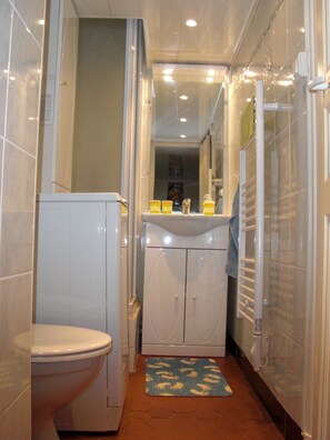 Dusche, Haartrockner, Toilettenpapier