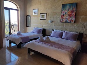 Premium bedding, laptop workspace, free WiFi, bed sheets