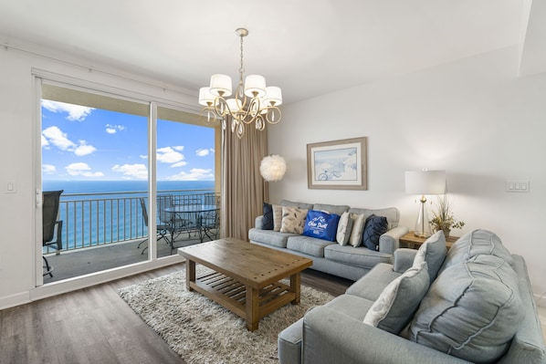 Condo, Multiple Beds, Balcony, Ocean View | Living area | 40-inch TV with digital channels - Splash Resort 1902e - Make A Splash (Panama City Beach)