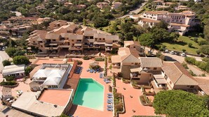 Aerial view - Apt. Costa 1A with shared Swimming Pool (Arzachena)
