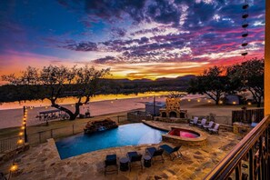 Outdoor pool, a heated pool
