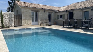 A heated pool
