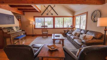 TV, fireplace, DVD player, stereo