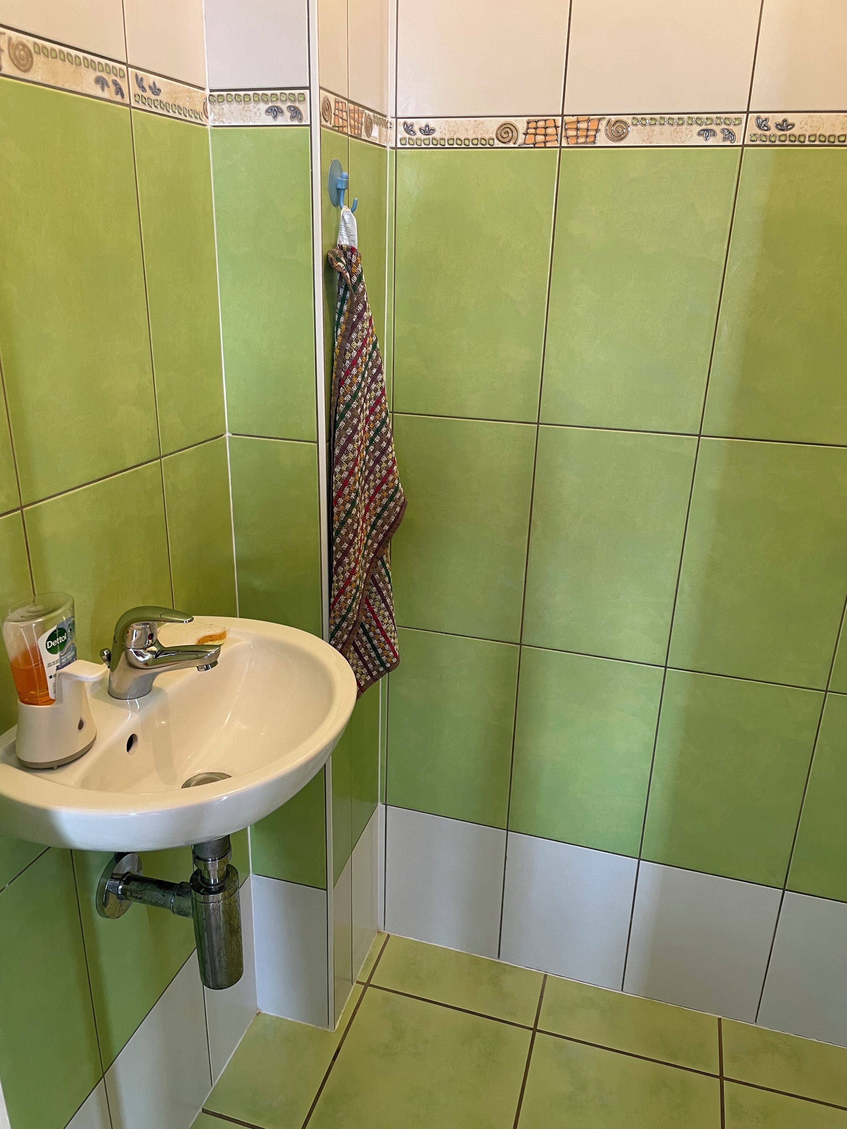 Douche, sèche-cheveux, savon, shampoing