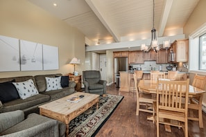 TV, fireplace - Ski-In/Ski-Out Condo with Sweeping Slopeside Views! (Steamboat Springs)