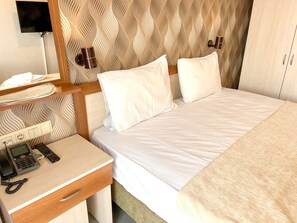 City Double Room | Minibar, blackout drapes, free WiFi, bed sheets - Saturn Hotel  (Kusadasi)