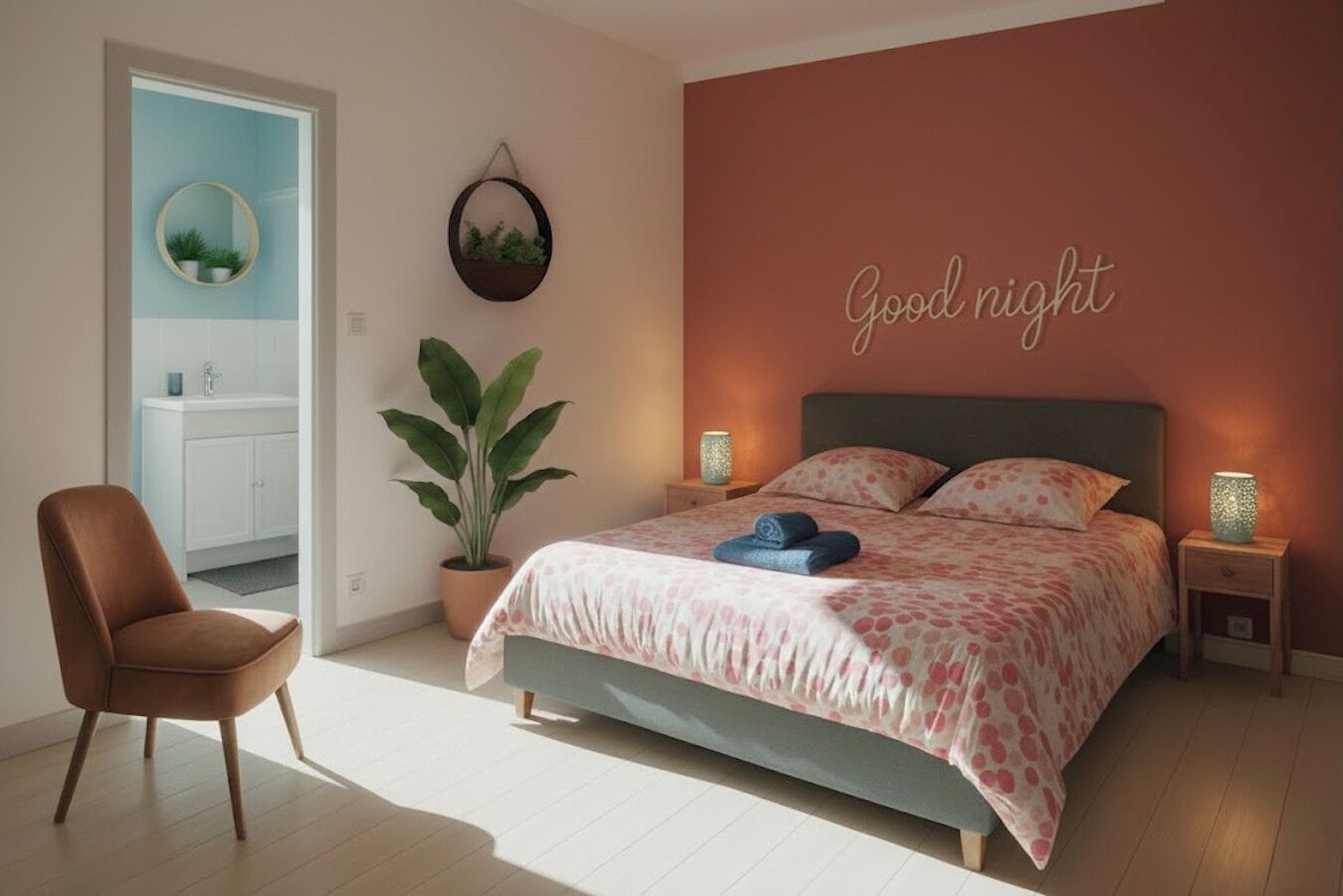 Comfort Room - La Roussille | Individually furnished, desk, laptop workspace, blackout curtains