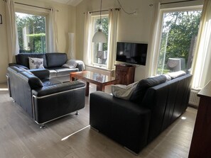 Smart TV, DVD player, books