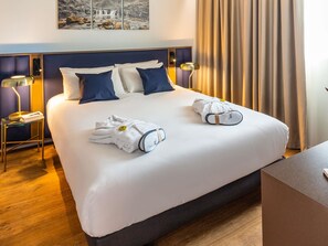 Suíte família | Roupas de cama premium, camas Select Comfort, cofres nos quartos