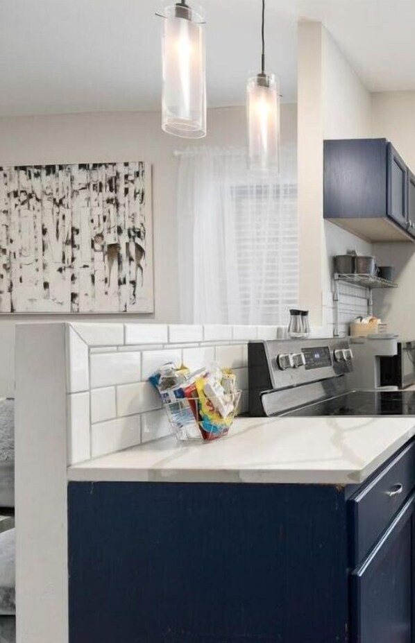 Fridge, microwave, oven, stovetop - Tower Grove Twins 2bd (St. Louis)